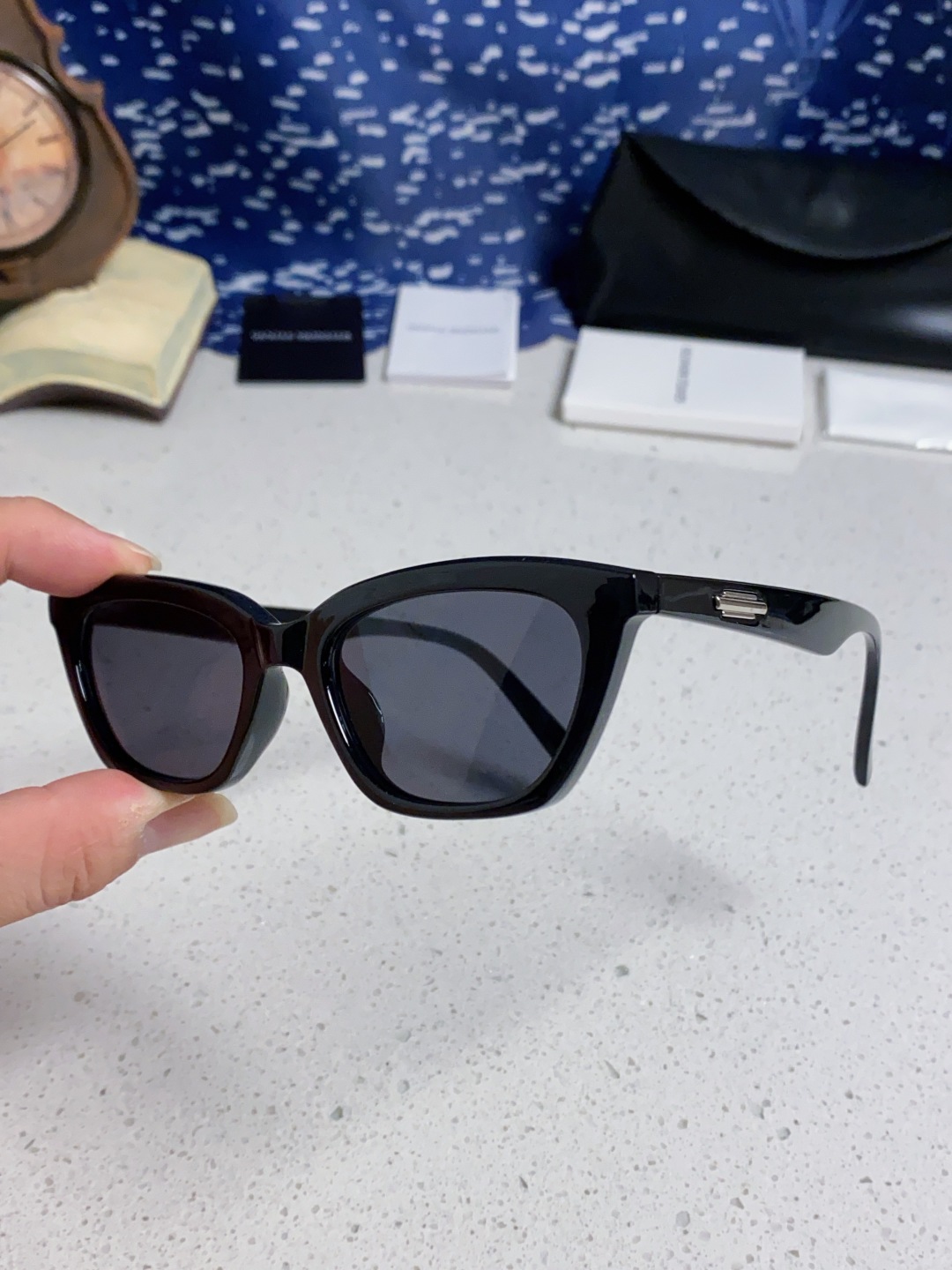 Gentle Moster(GM) Gm猫眼素颜平光镜女防蓝光学生近视眼镜 有度数眼镜框圆脸显瘦 型号：