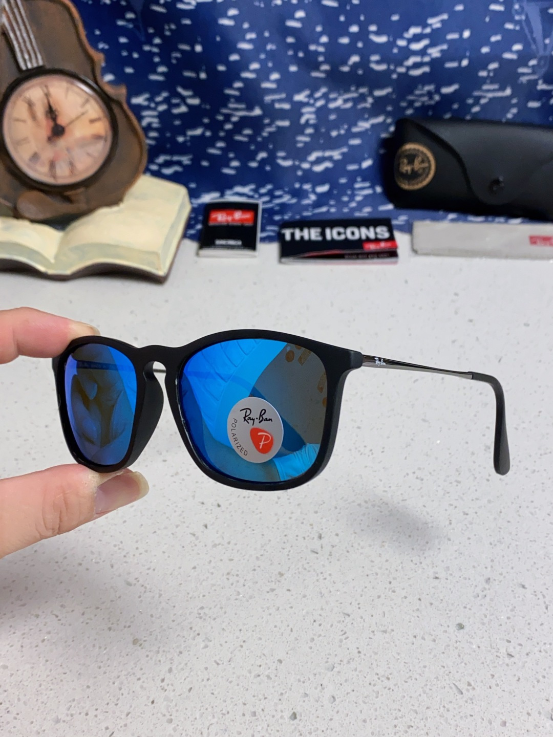 Ray Ban雷朋 新款偏光太阳镜时尚经典百搭户外开车钓鱼墨镜防紫外线潮遮阳太阳镜 RB4187 SIZ