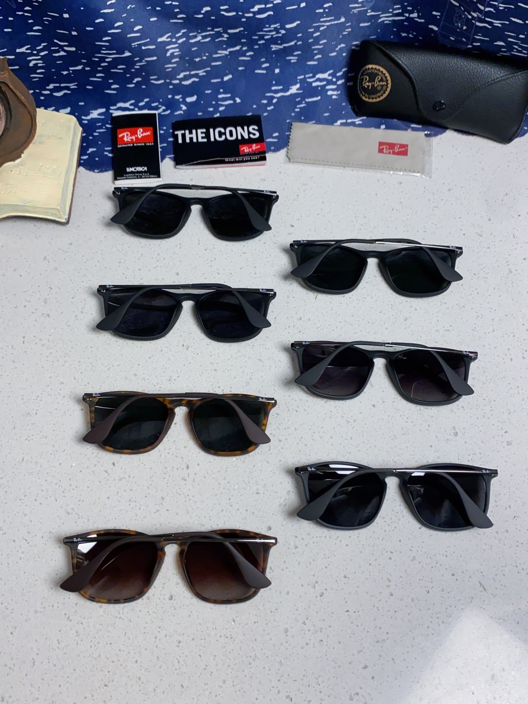 Ray Ban雷朋 新款偏光太阳镜时尚经典百搭户外开车钓鱼墨镜防紫外线潮遮阳太阳镜 RB4187 SIZ