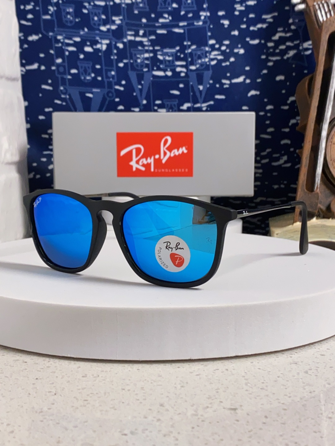 Ray Ban雷朋 新款偏光太阳镜时尚经典百搭户外开车钓鱼墨镜防紫外线潮遮阳太阳镜 RB4187 SIZ