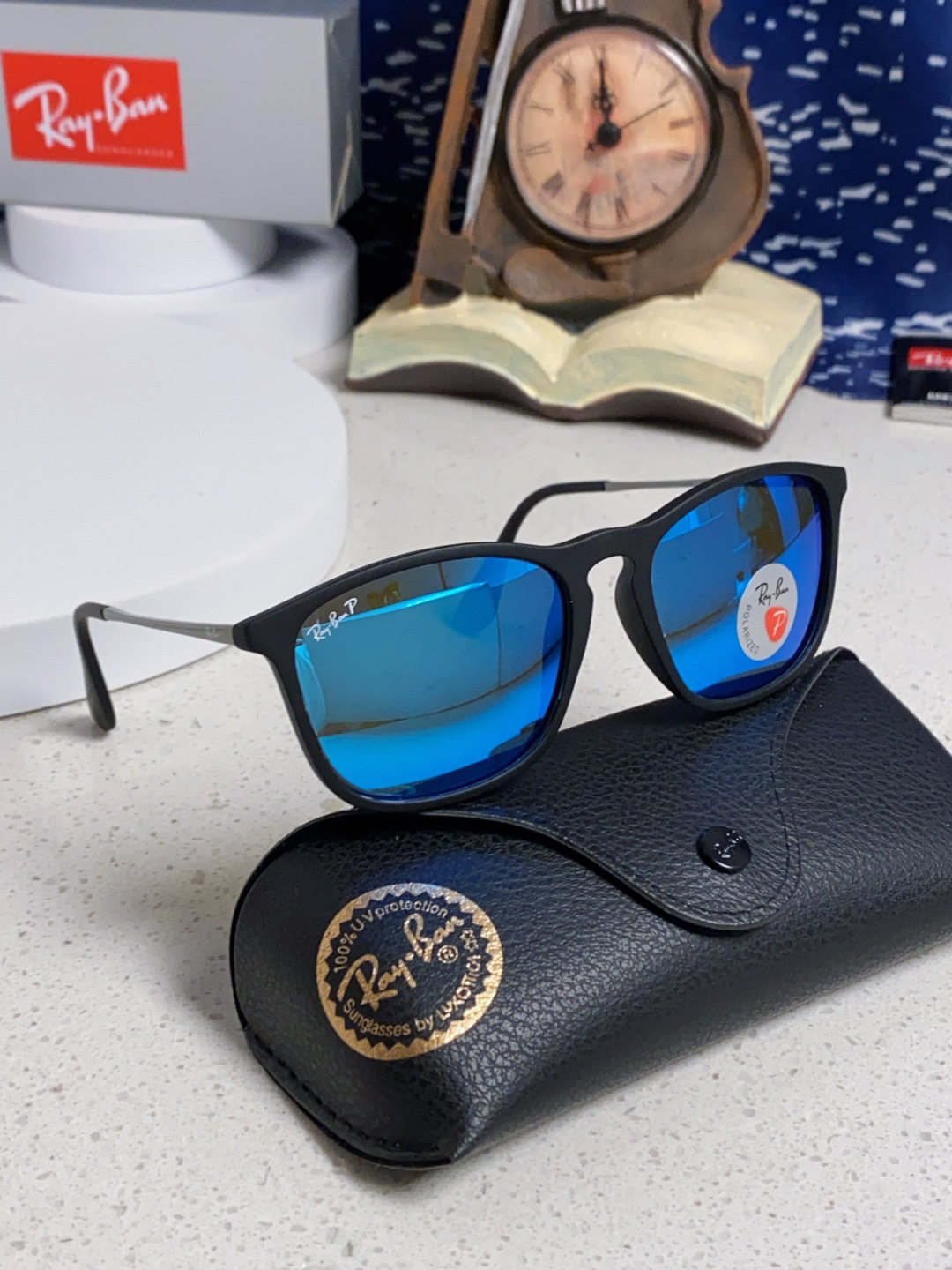 Ray Ban雷朋 新款偏光太阳镜时尚经典百搭户外开车钓鱼墨镜防紫外线潮遮阳太阳镜 RB4187 SIZ