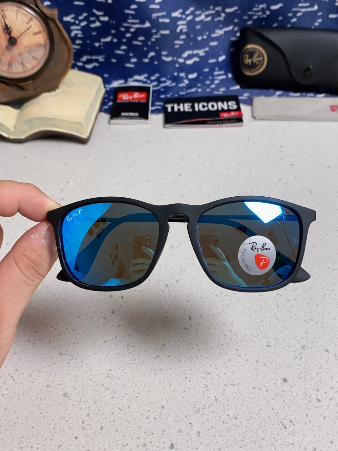 Ray Ban雷朋 新款偏光太阳镜时尚经典百搭户外开车钓鱼墨镜防紫外线潮遮阳太阳镜 RB4187 SIZ