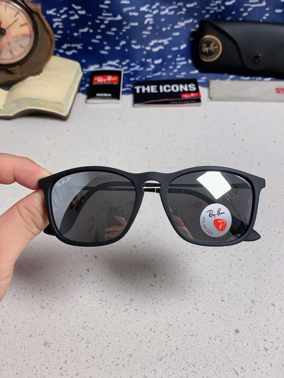 Ray Ban雷朋 新款偏光太阳镜时尚经典百搭户外开车钓鱼墨镜防紫外线潮遮阳太阳镜 RB4187 SIZ