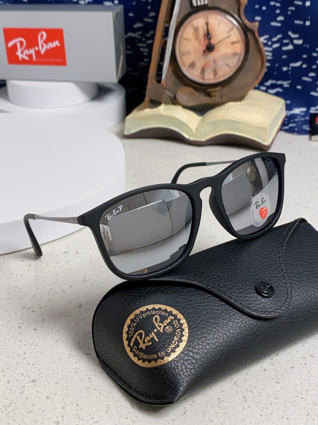 Ray Ban雷朋 新款偏光太阳镜时尚经典百搭户外开车钓鱼墨镜防紫外线潮遮阳太阳镜 RB4187 SIZ