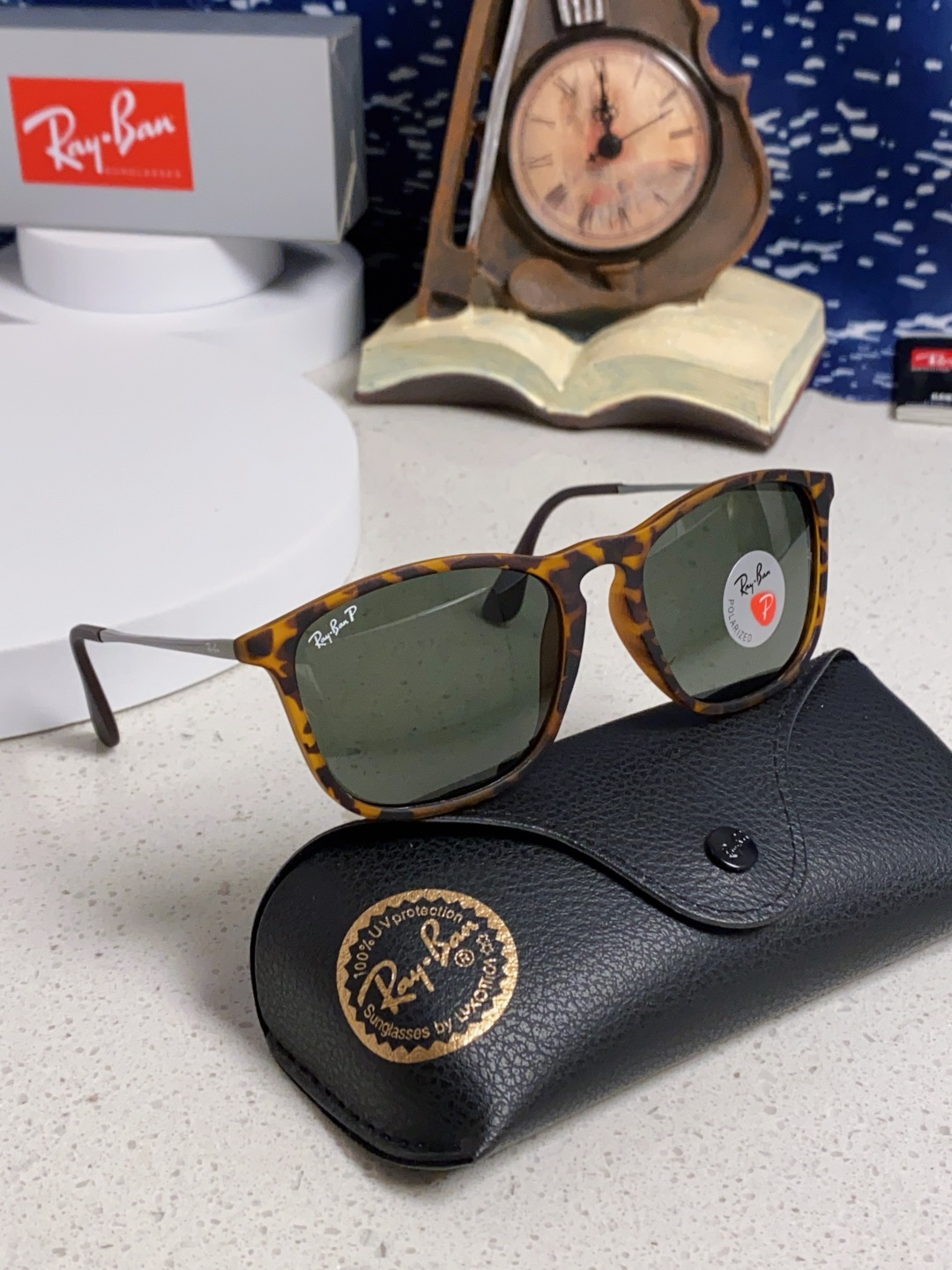 Ray Ban雷朋 新款偏光太阳镜时尚经典百搭户外开车钓鱼墨镜防紫外线潮遮阳太阳镜 RB4187 SIZ