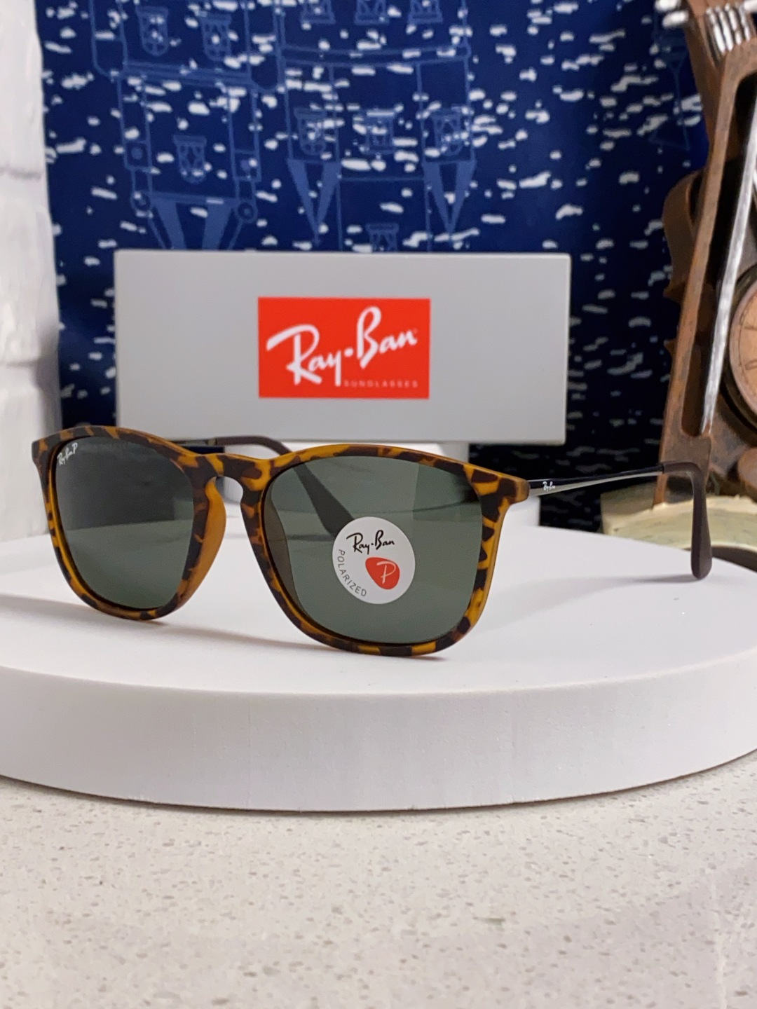 Ray Ban雷朋 新款偏光太阳镜时尚经典百搭户外开车钓鱼墨镜防紫外线潮遮阳太阳镜 RB4187 SIZ