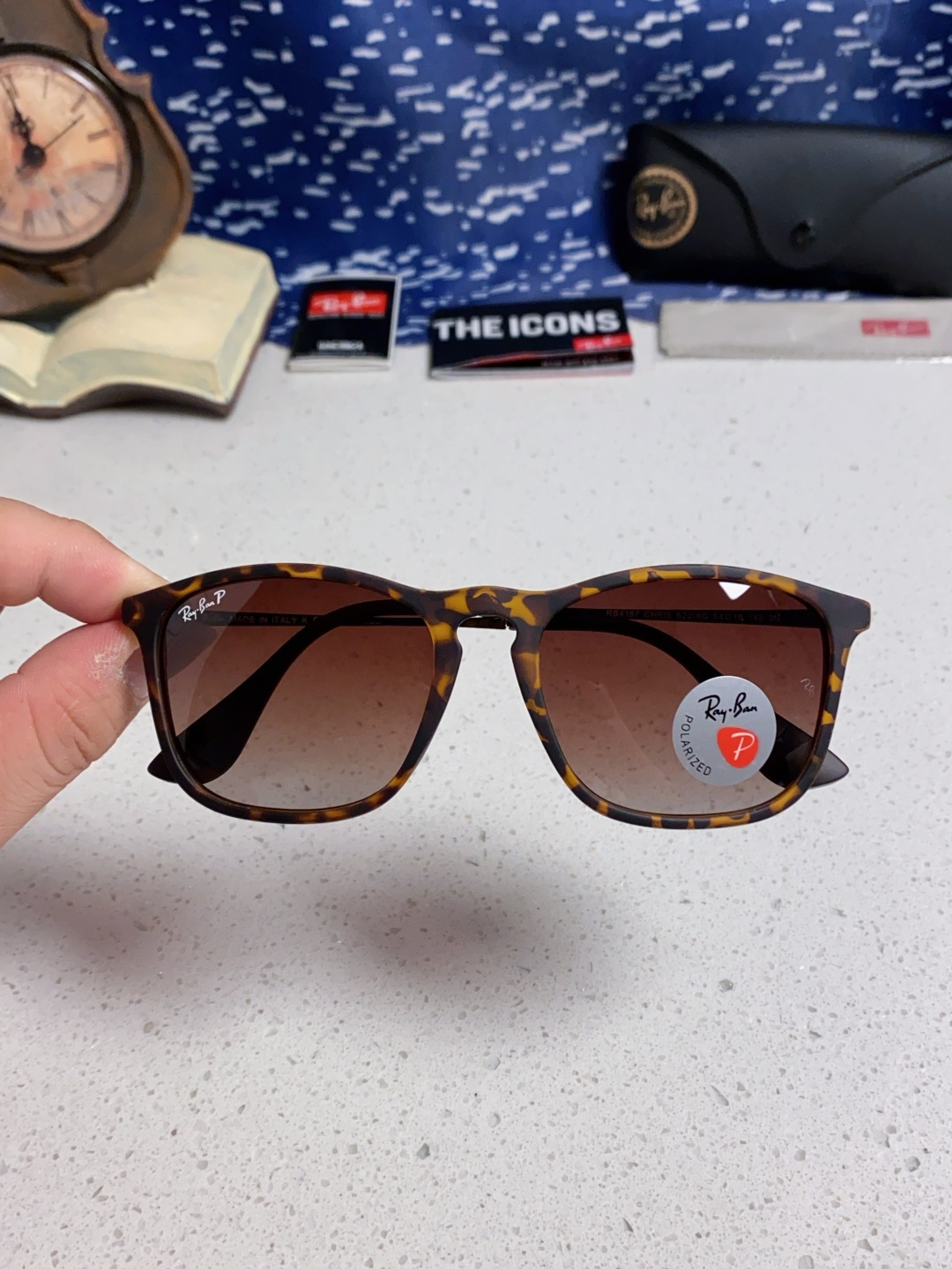 Ray Ban雷朋 新款偏光太阳镜时尚经典百搭户外开车钓鱼墨镜防紫外线潮遮阳太阳镜 RB4187 SIZ