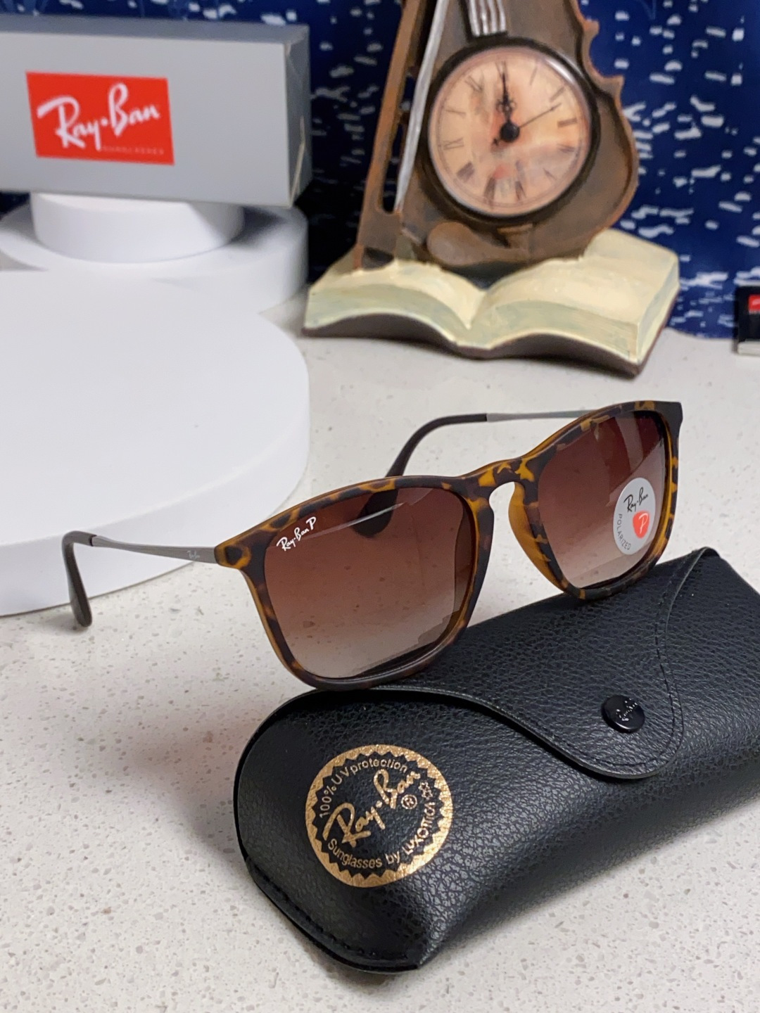 Ray Ban雷朋 新款偏光太阳镜时尚经典百搭户外开车钓鱼墨镜防紫外线潮遮阳太阳镜 RB4187 SIZ