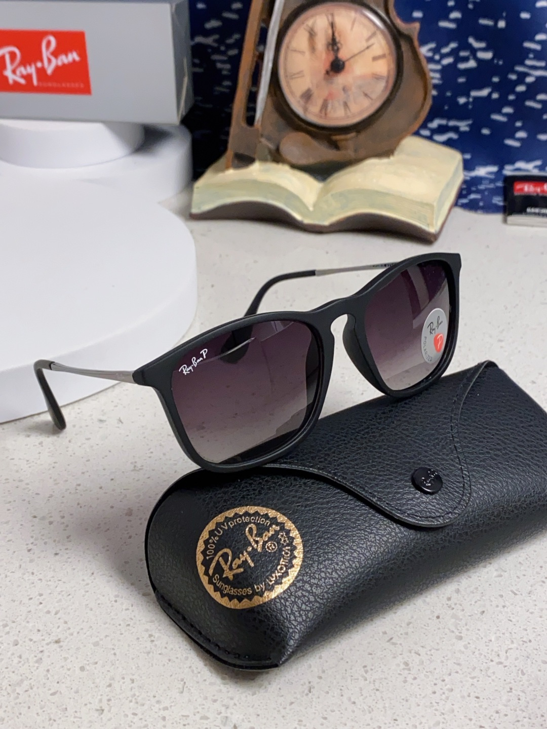 Ray Ban雷朋 新款偏光太阳镜时尚经典百搭户外开车钓鱼墨镜防紫外线潮遮阳太阳镜 RB4187 SIZ