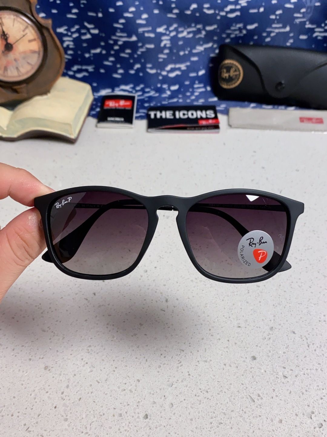 Ray Ban雷朋 新款偏光太阳镜时尚经典百搭户外开车钓鱼墨镜防紫外线潮遮阳太阳镜 RB4187 SIZ