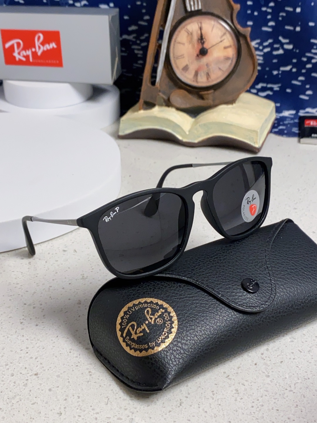 Ray Ban雷朋 新款偏光太阳镜时尚经典百搭户外开车钓鱼墨镜防紫外线潮遮阳太阳镜 RB4187 SIZ