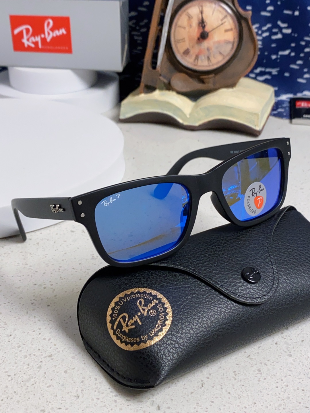 Rayban雷朋 偏光镜片男友系列方形中性太阳镜 RB2283 Size：55口20