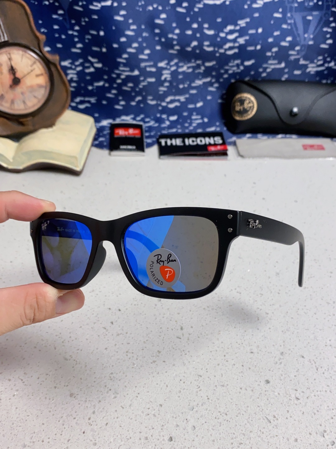 Rayban雷朋 偏光镜片男友系列方形中性太阳镜 RB2283 Size：55口20