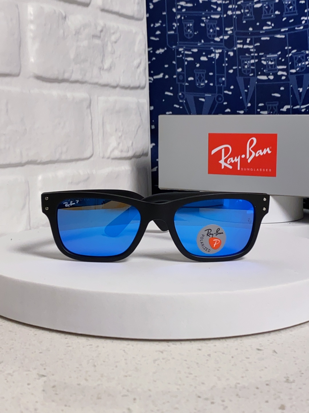 Rayban雷朋 偏光镜片男友系列方形中性太阳镜 RB2283 Size：55口20