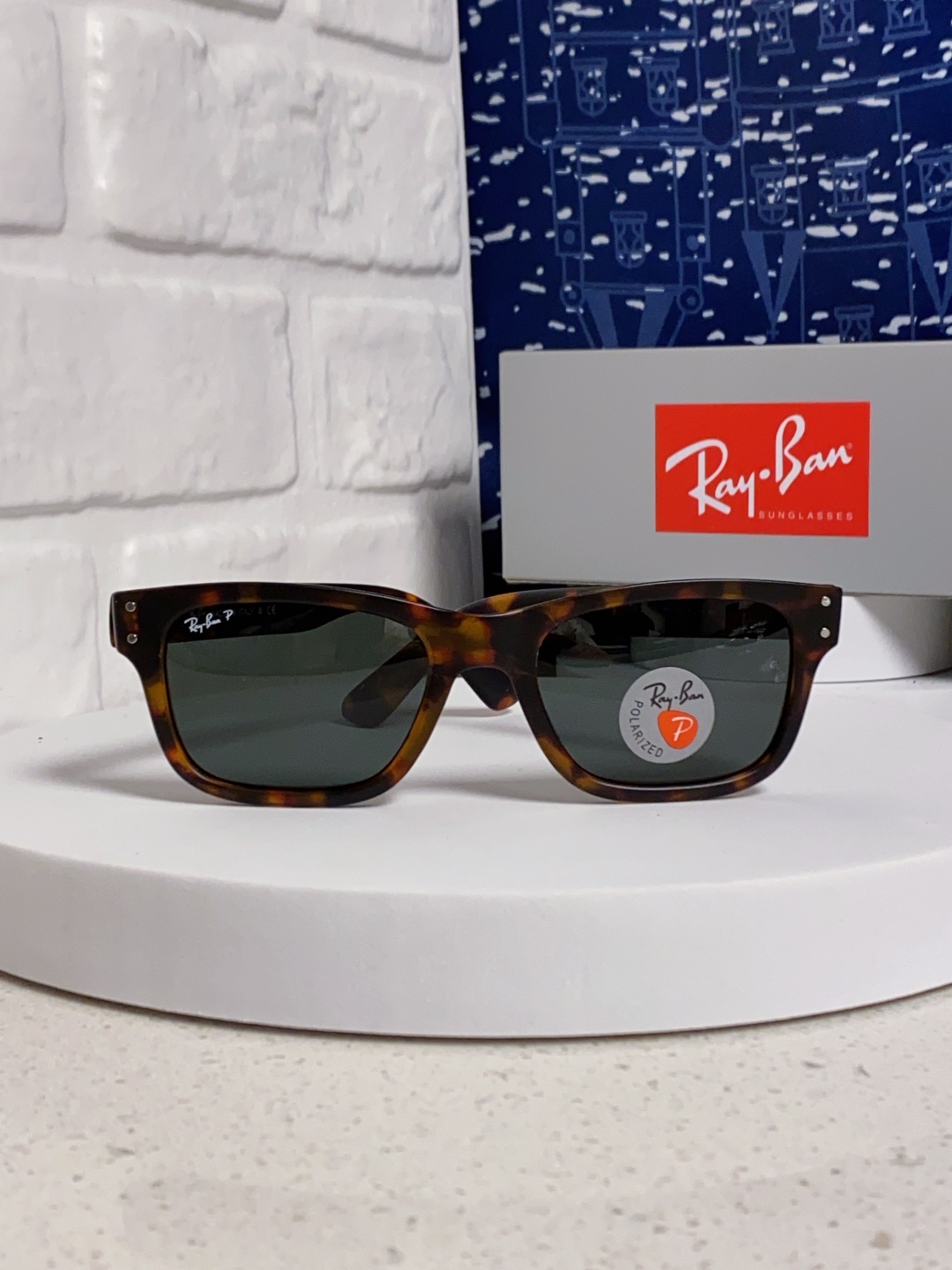 Rayban雷朋 偏光镜片男友系列方形中性太阳镜 RB2283 Size：55口20