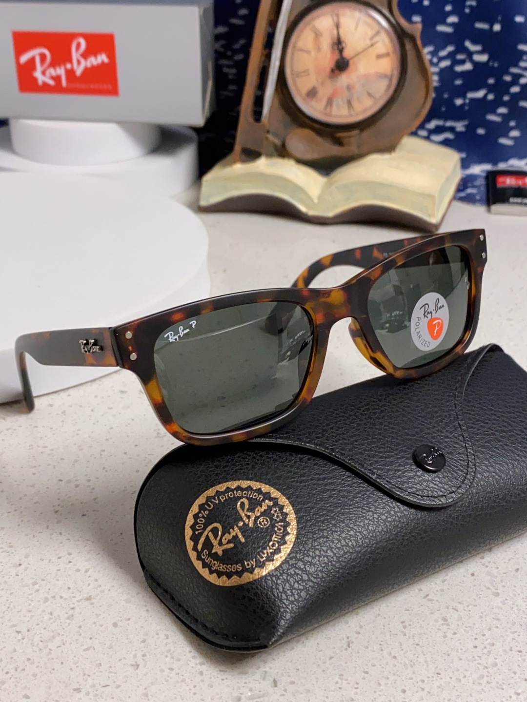 Rayban雷朋 偏光镜片男友系列方形中性太阳镜 RB2283 Size：55口20