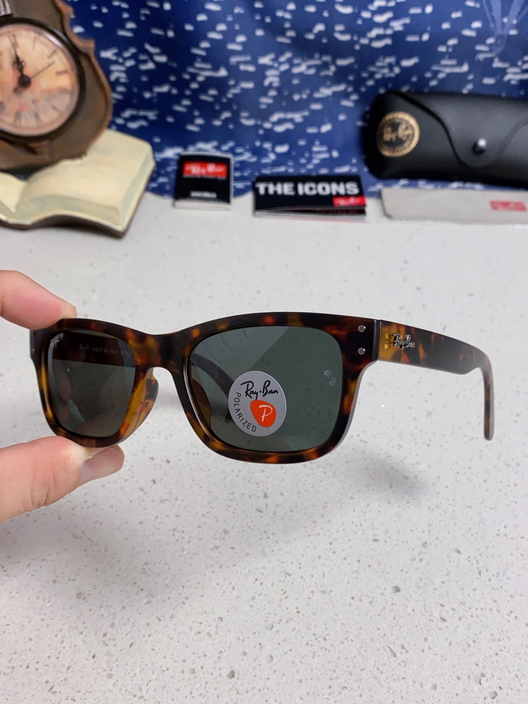 Rayban雷朋 偏光镜片男友系列方形中性太阳镜 RB2283 Size：55口20
