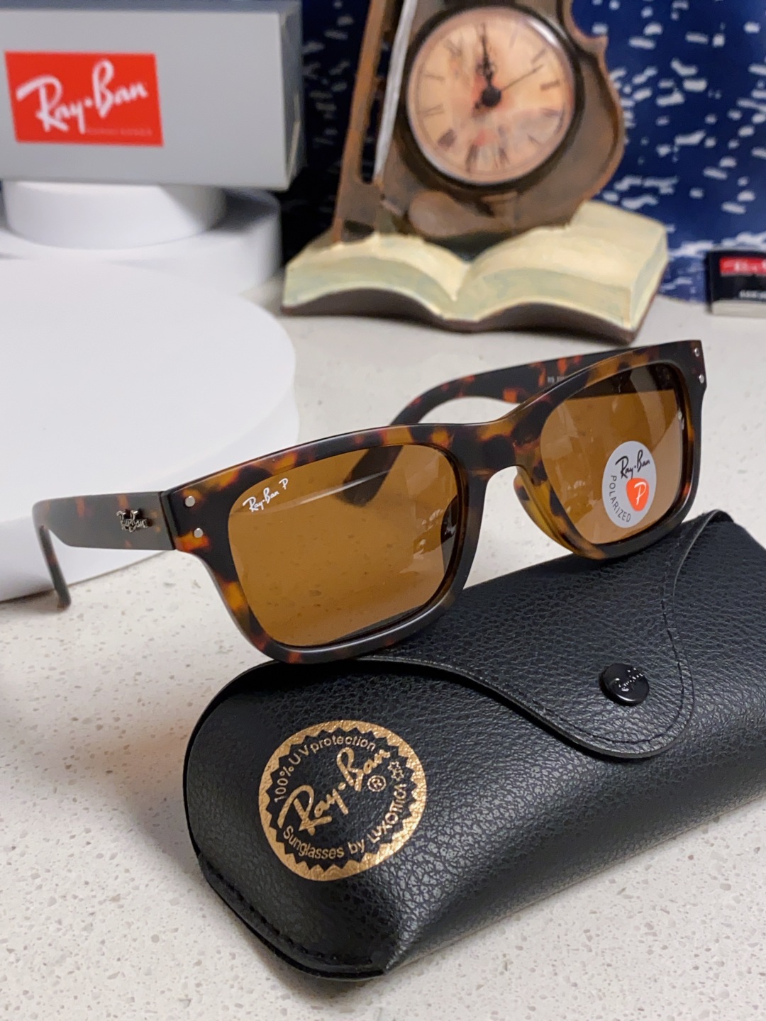Rayban雷朋 偏光镜片男友系列方形中性太阳镜 RB2283 Size：55口20