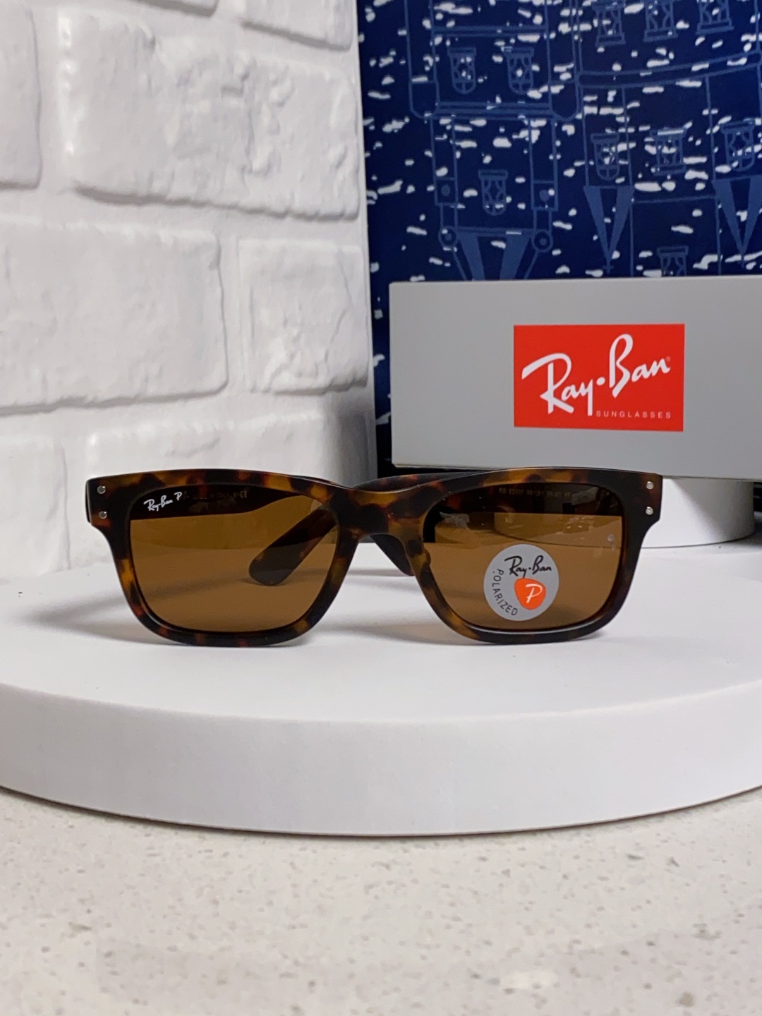 Rayban雷朋 偏光镜片男友系列方形中性太阳镜 RB2283 Size：55口20