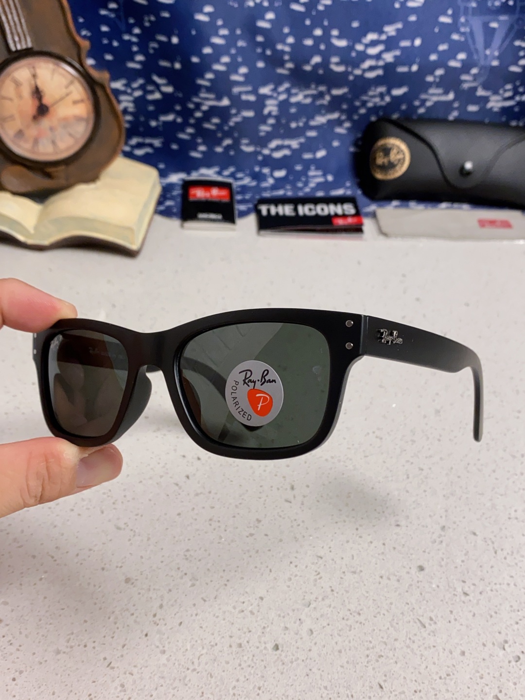 Rayban雷朋 偏光镜片男友系列方形中性太阳镜 RB2283 Size：55口20