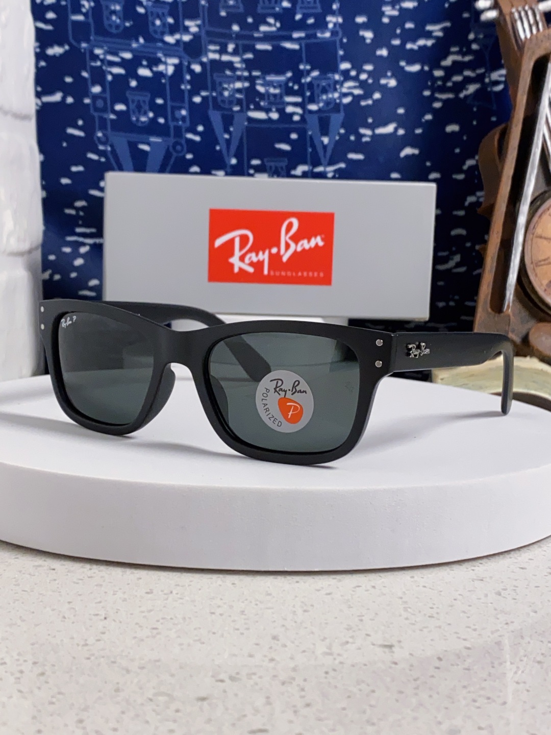 Rayban雷朋 偏光镜片男友系列方形中性太阳镜 RB2283 Size：55口20