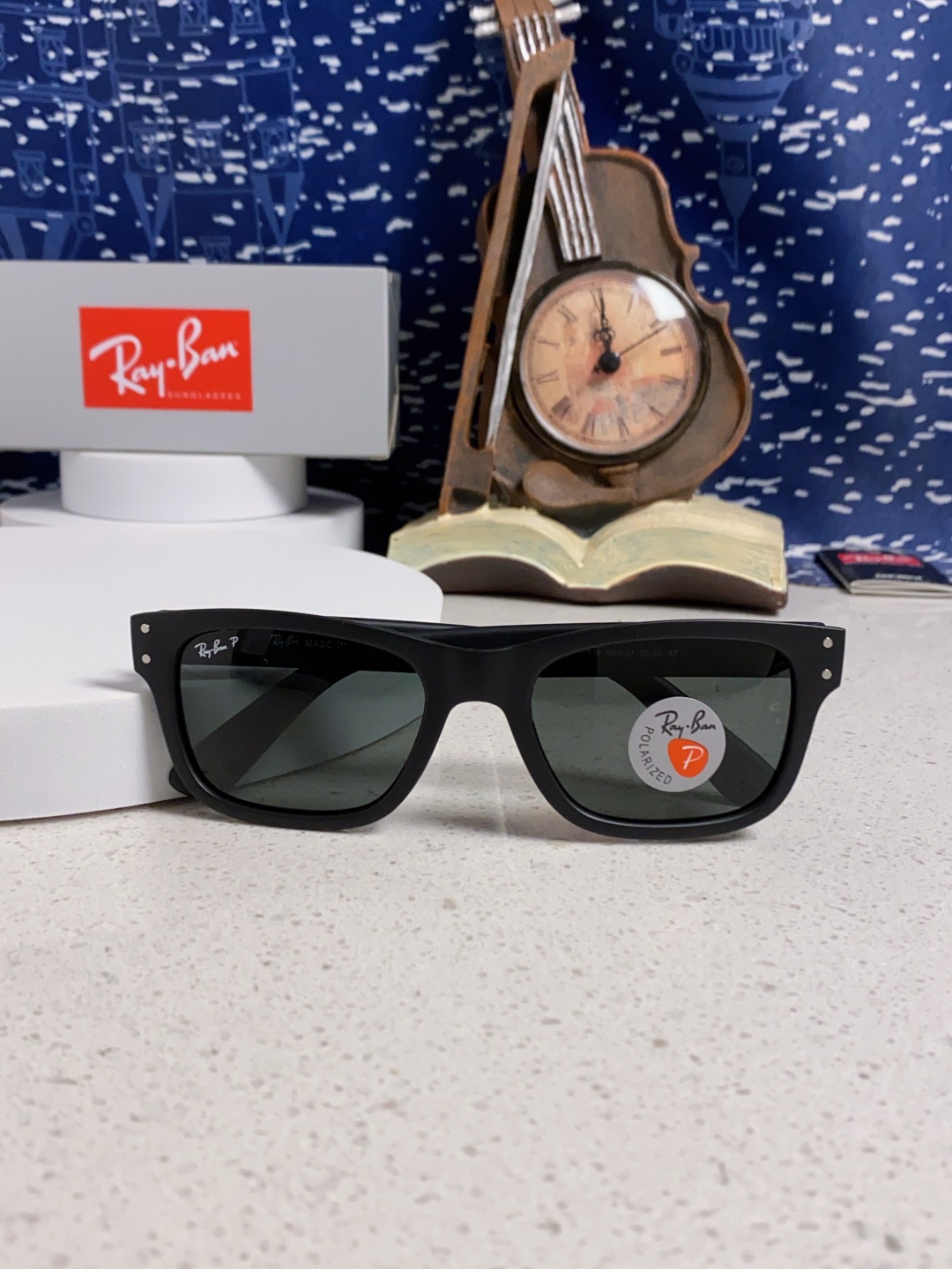 Rayban雷朋 偏光镜片男友系列方形中性太阳镜 RB2283 Size：55口20