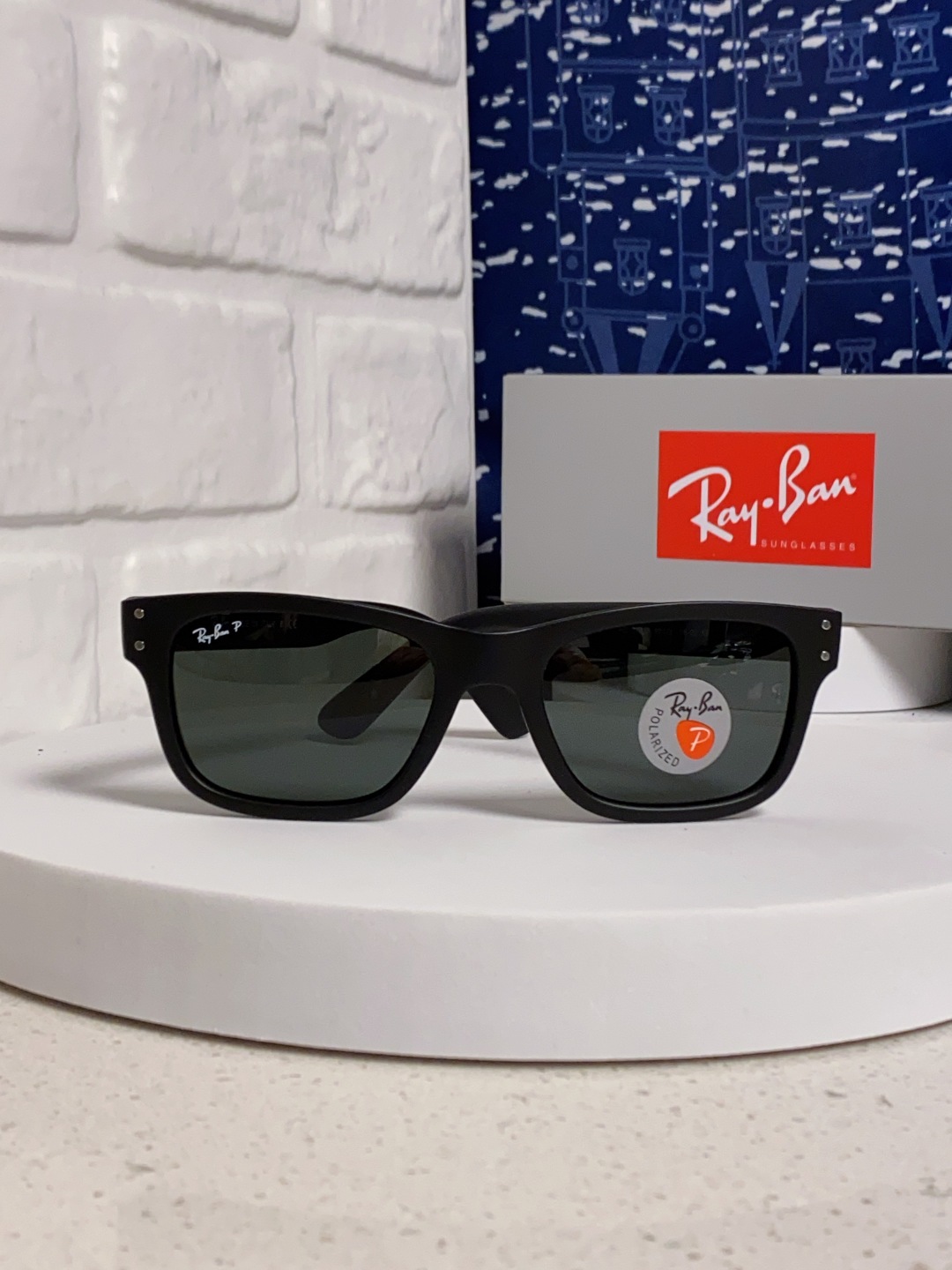 Rayban雷朋 偏光镜片男友系列方形中性太阳镜 RB2283 Size：55口20