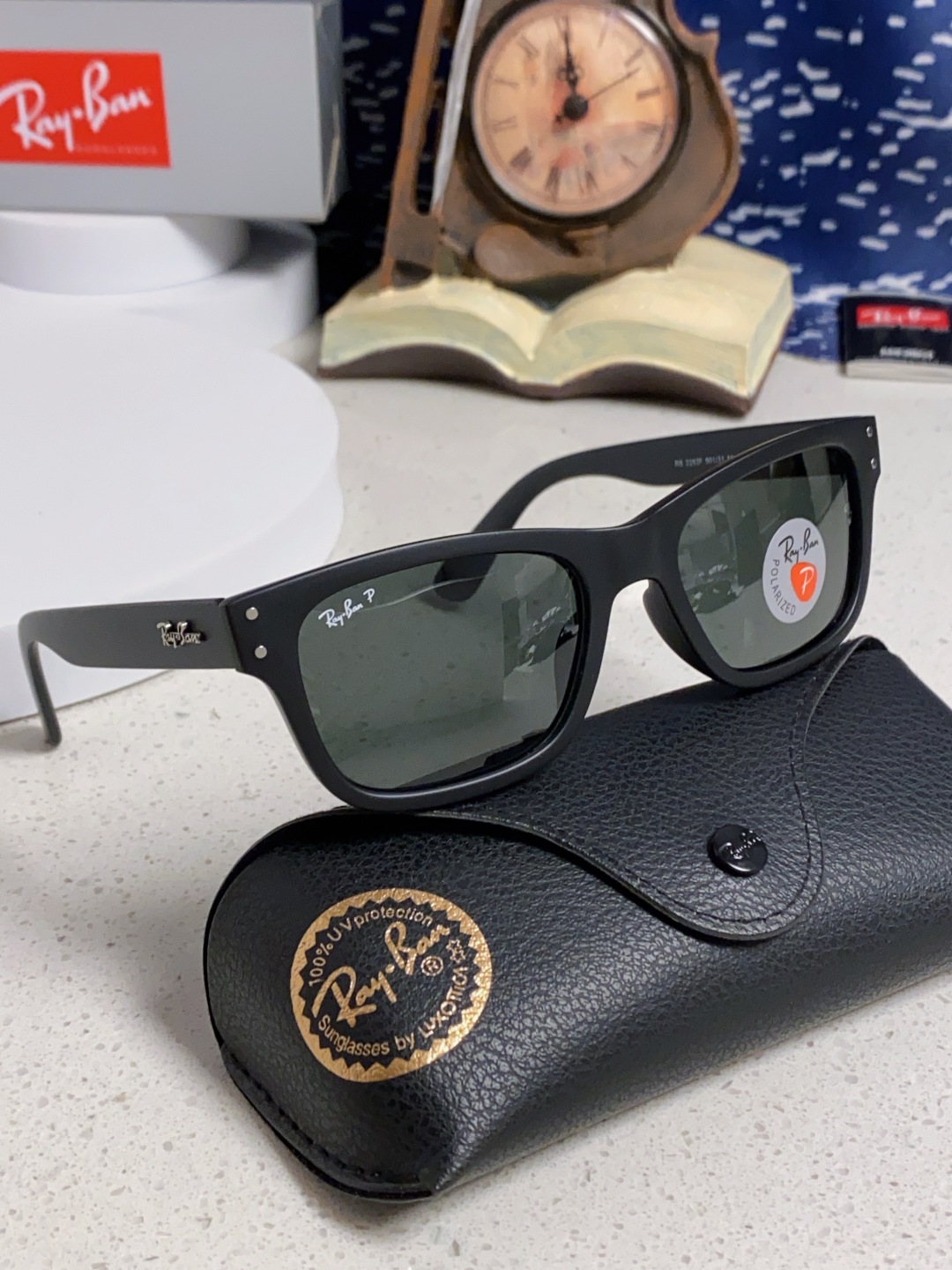 Rayban雷朋 偏光镜片男友系列方形中性太阳镜 RB2283 Size：55口20