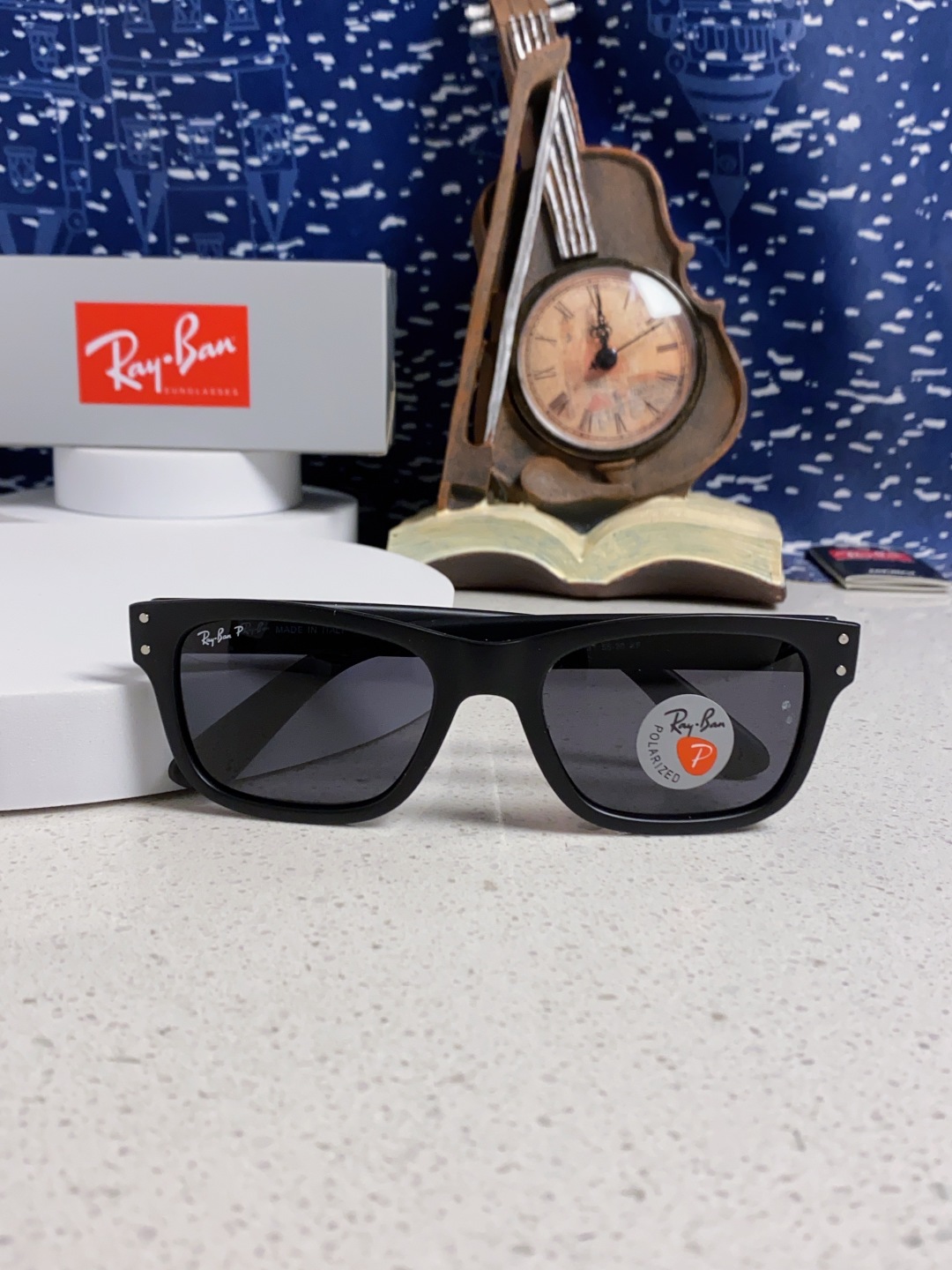 Rayban雷朋 偏光镜片男友系列方形中性太阳镜 RB2283 Size：55口20