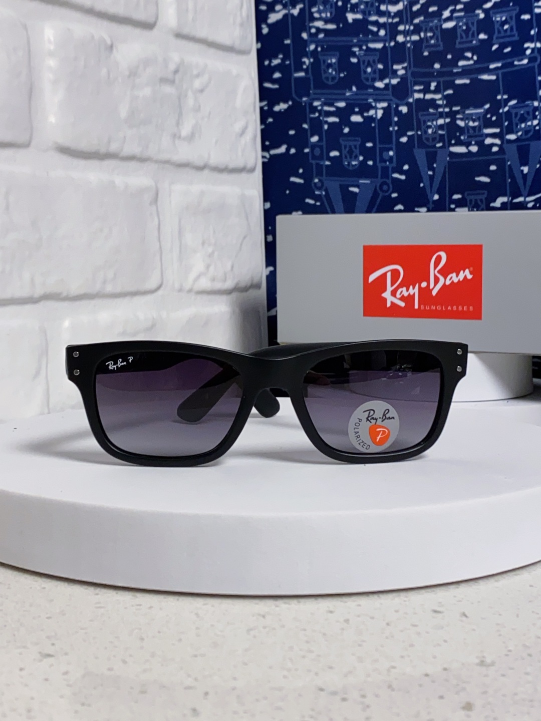 Rayban雷朋 偏光镜片男友系列方形中性太阳镜 RB2283 Size：55口20