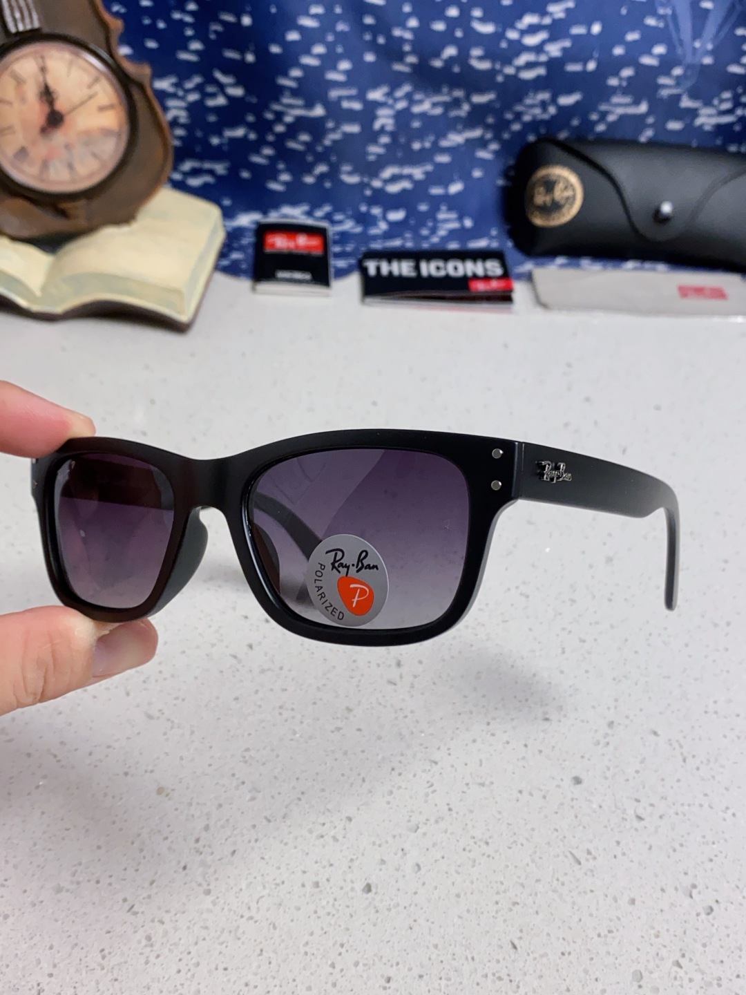 Rayban雷朋 偏光镜片男友系列方形中性太阳镜 RB2283 Size：55口20