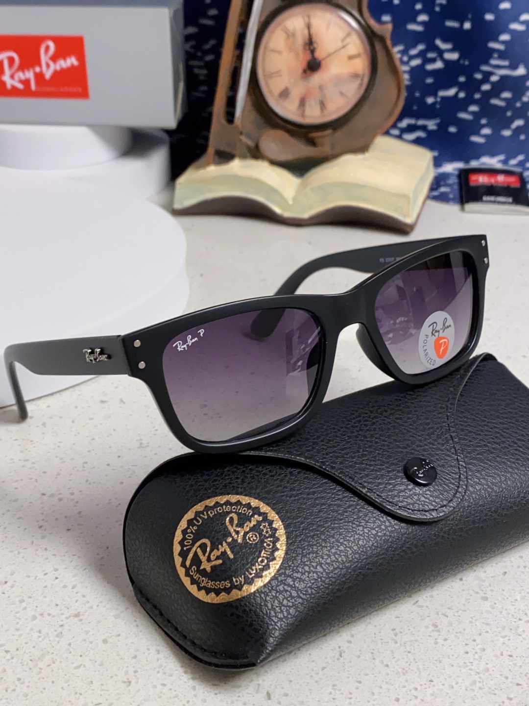 Rayban雷朋 偏光镜片男友系列方形中性太阳镜 RB2283 Size：55口20