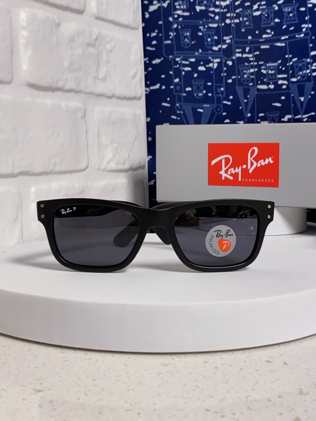 Rayban雷朋 偏光镜片男友系列方形中性太阳镜 RB2283 Size：55口20