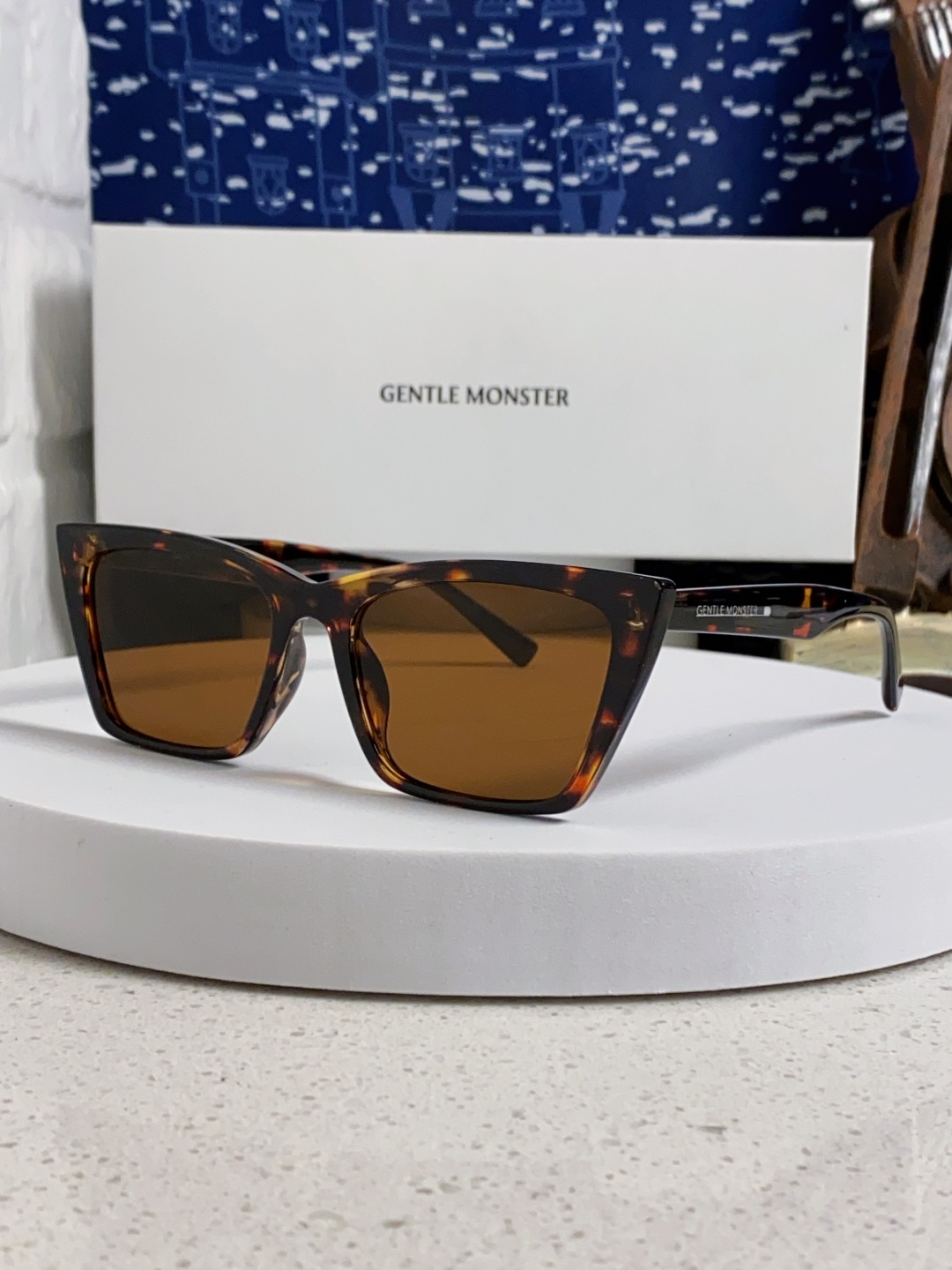 Gentle Moster(GM) 方形复古猫眼ins欧美大框眼镜潮街拍凹造型搞怪墨镜圆脸太阳眼镜 型号