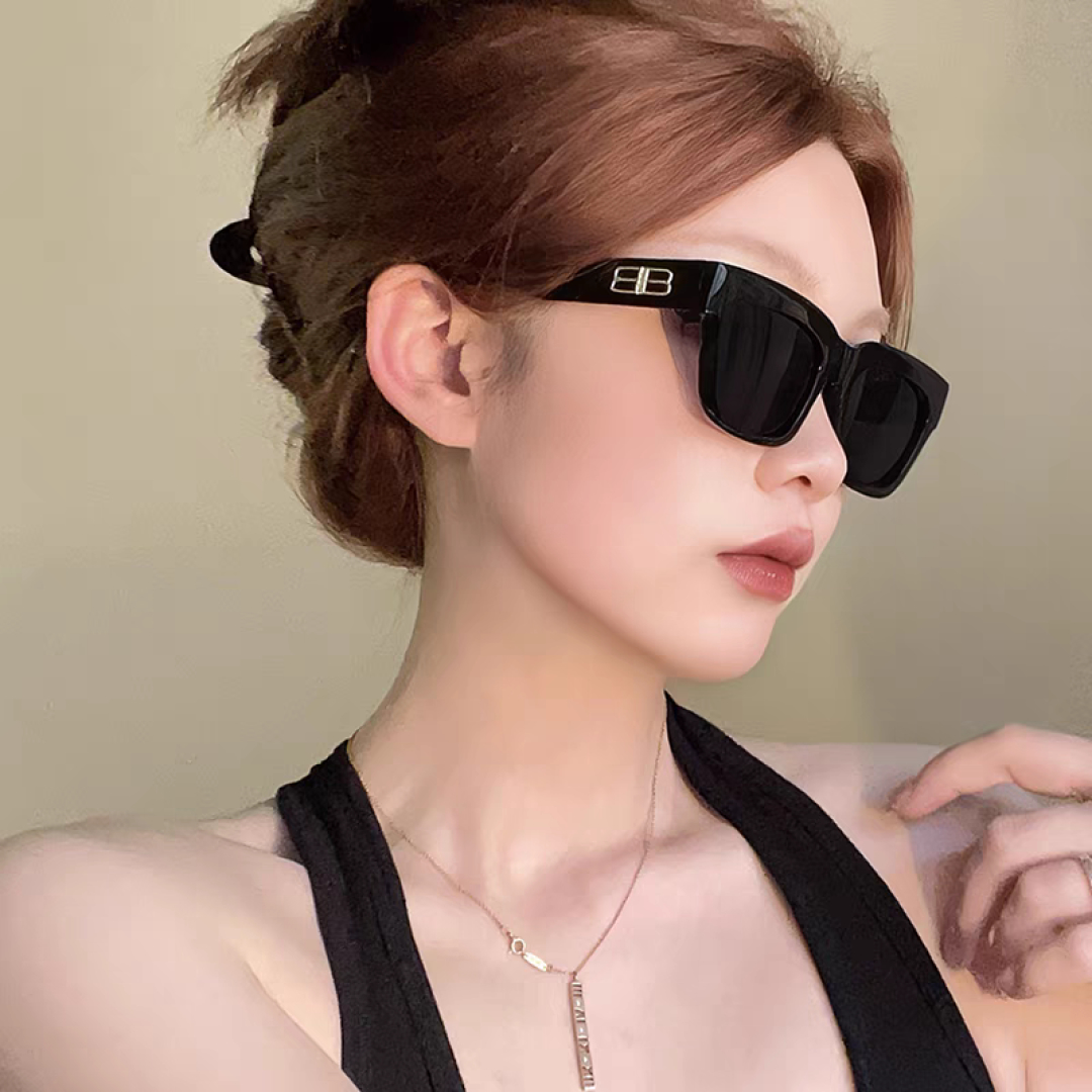 Balrncaga巴黎世家 2025新款韩式时尚墨镜女氛围感高级小框显瘦防晒防紫外线太阳镜