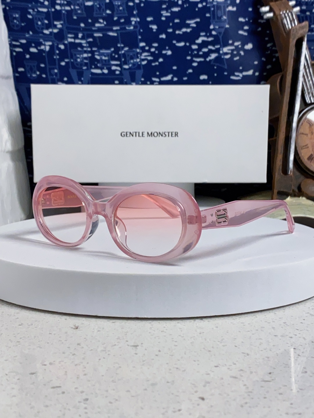 Gentle Moster(GM) 2025新款复古圆形墨镜男女韩版太阳镜防紫外线时尚百搭拍照出片 型号
