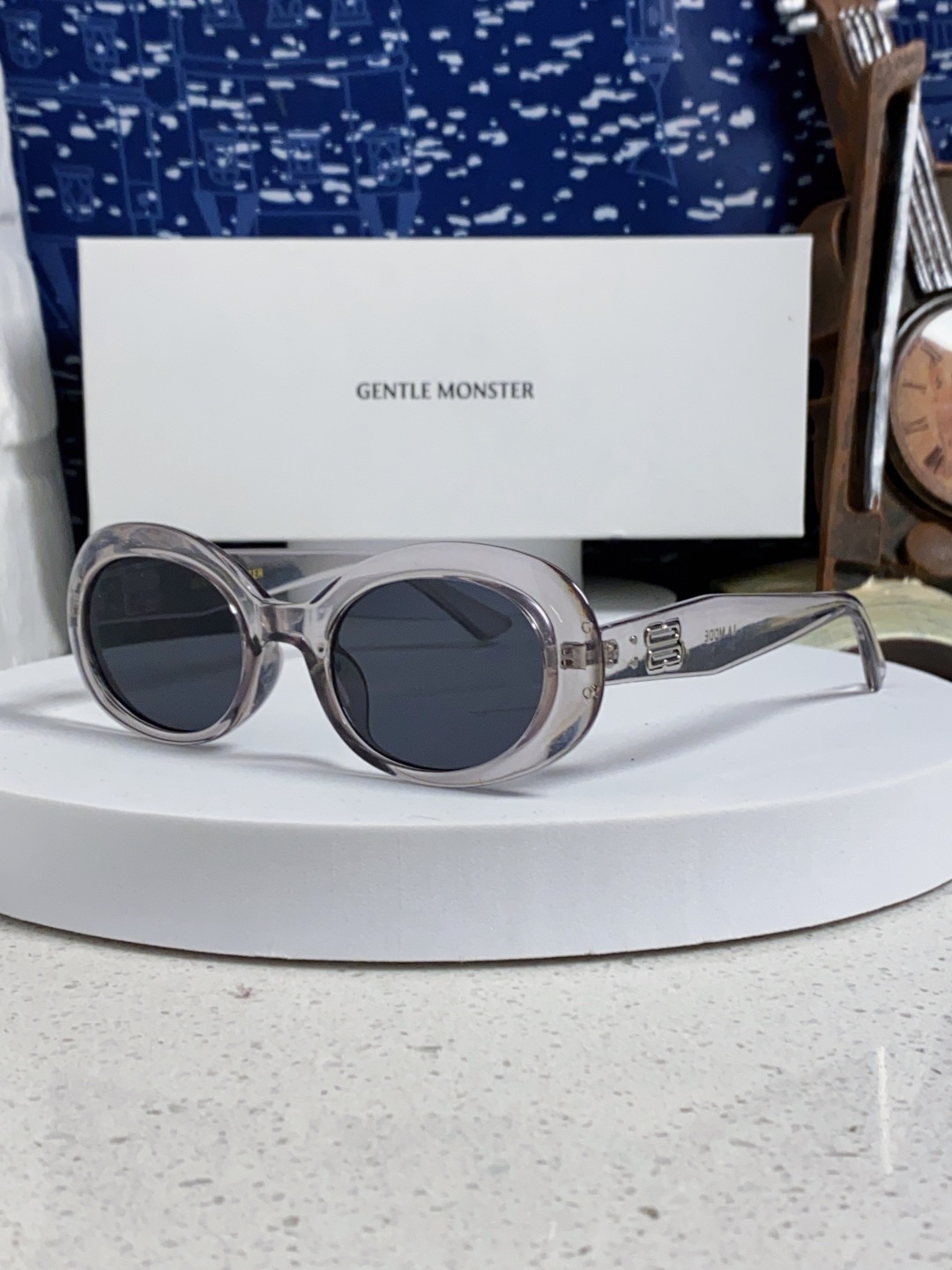 Gentle Moster(GM) 2025新款复古圆形墨镜男女韩版太阳镜防紫外线时尚百搭拍照出片 型号