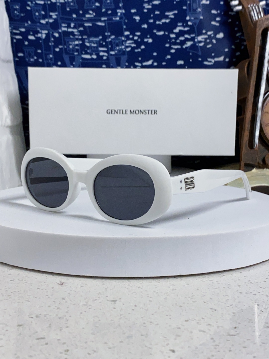 Gentle Moster(GM) 2025新款复古圆形墨镜男女韩版太阳镜防紫外线时尚百搭拍照出片 型号