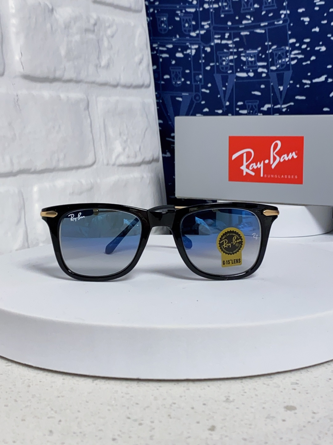 RayBan雷朋 方框玻璃镜片墨镜 旅行者系列方框太阳镜镜 高质量板材镜框电镀金属镜腿 方框高颜值设计男