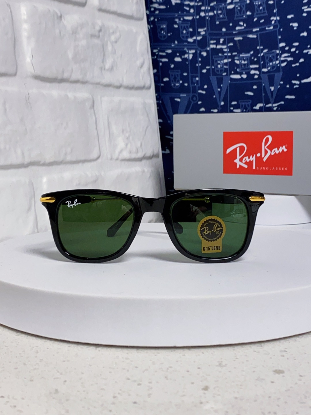 RayBan雷朋 方框玻璃镜片墨镜 旅行者系列方框太阳镜镜 高质量板材镜框电镀金属镜腿 方框高颜值设计男