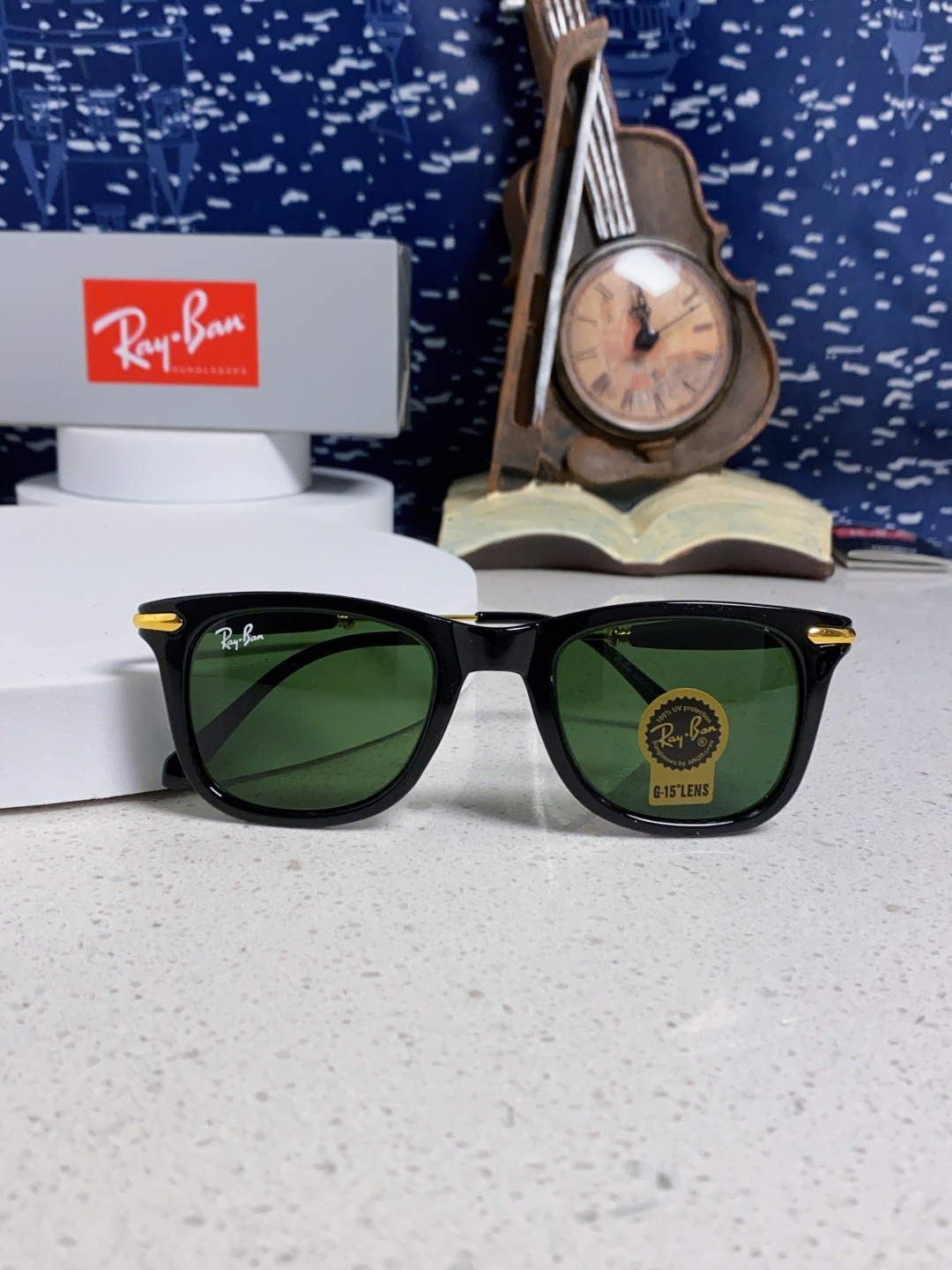 RayBan雷朋 方框玻璃镜片墨镜 旅行者系列方框太阳镜镜 高质量板材镜框电镀金属镜腿 方框高颜值设计男