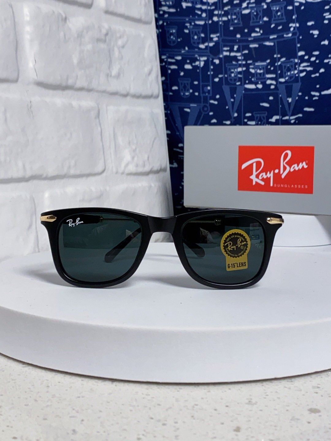 RayBan雷朋 方框玻璃镜片墨镜 旅行者系列方框太阳镜镜 高质量板材镜框电镀金属镜腿 方框高颜值设计男