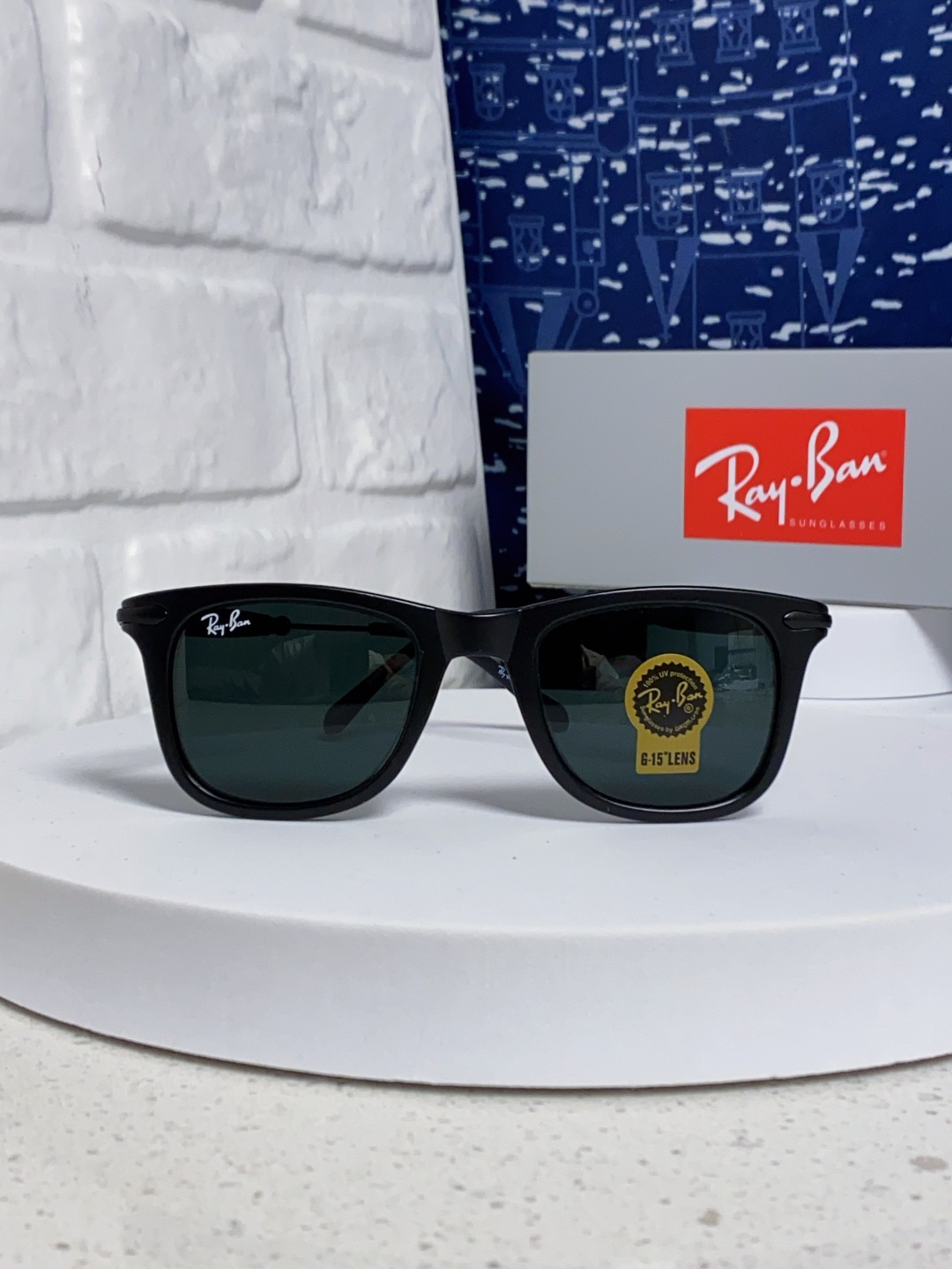 RayBan雷朋 方框玻璃镜片墨镜 旅行者系列方框太阳镜镜 高质量板材镜框电镀金属镜腿 方框高颜值设计男