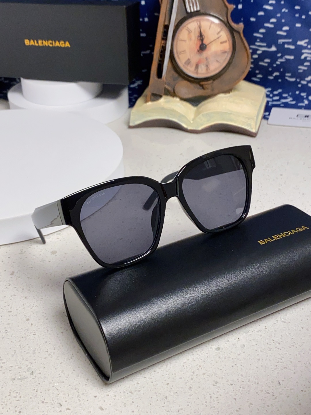 BALENCIAGA巴黎世家 2025新款墨镜女士大方框BB0215SA时尚太阳眼镜 偏光爆款