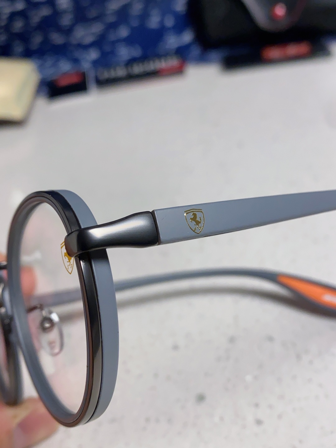 RayBan雷朋法拉利联名 2025新款欧美时尚圆框太阳镜男款朋克风TR弹性 网红墨镜复古眼镜架 RB0