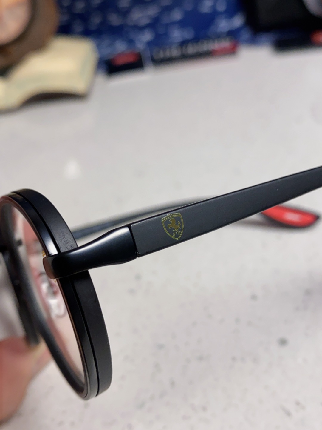 RayBan雷朋法拉利联名 2025新款欧美时尚圆框太阳镜男款朋克风TR弹性 网红墨镜复古眼镜架 RB0