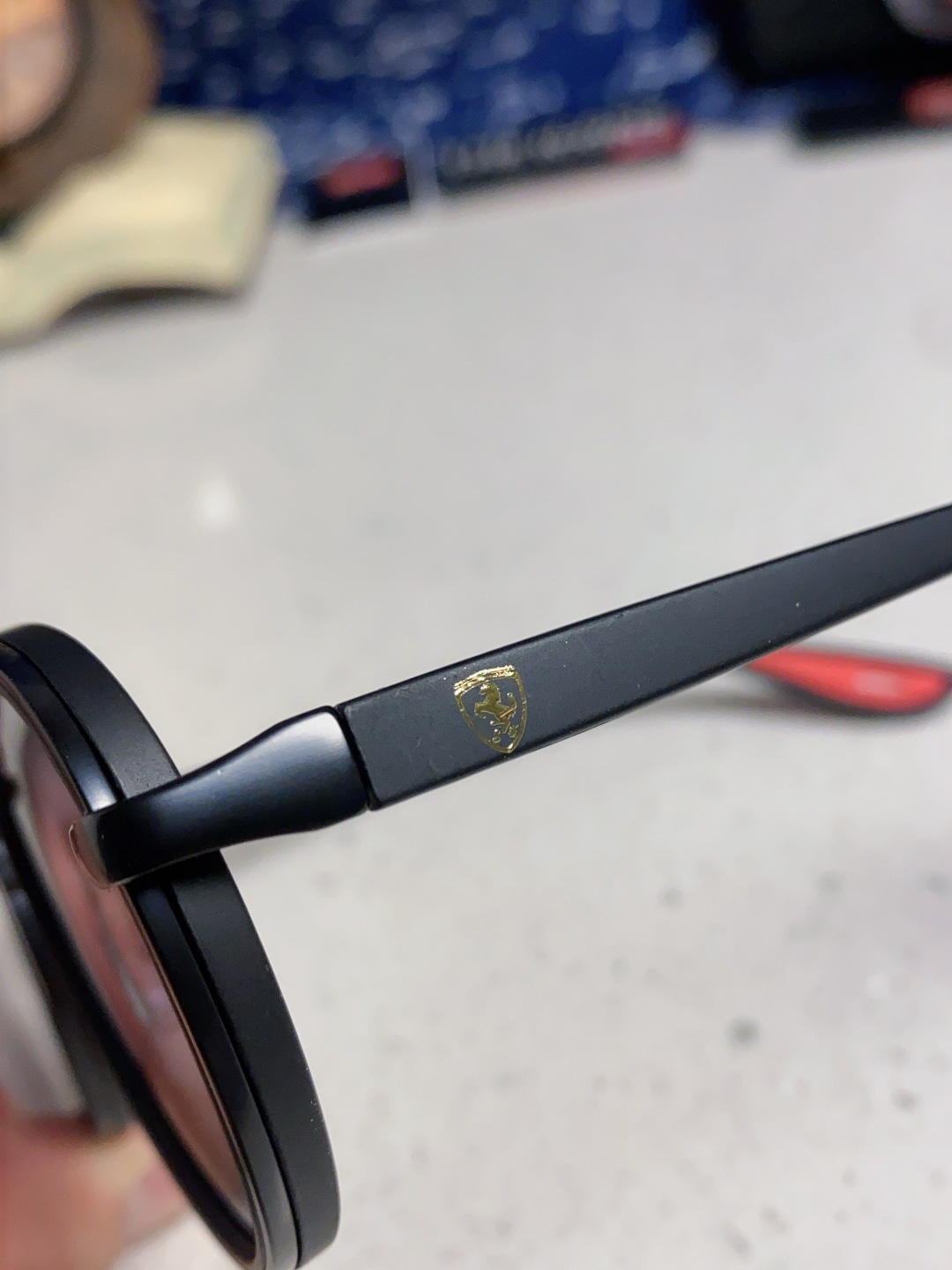 RayBan雷朋法拉利联名 2025新款欧美时尚圆框太阳镜男款朋克风TR弹性 网红墨镜复古眼镜架 RB0