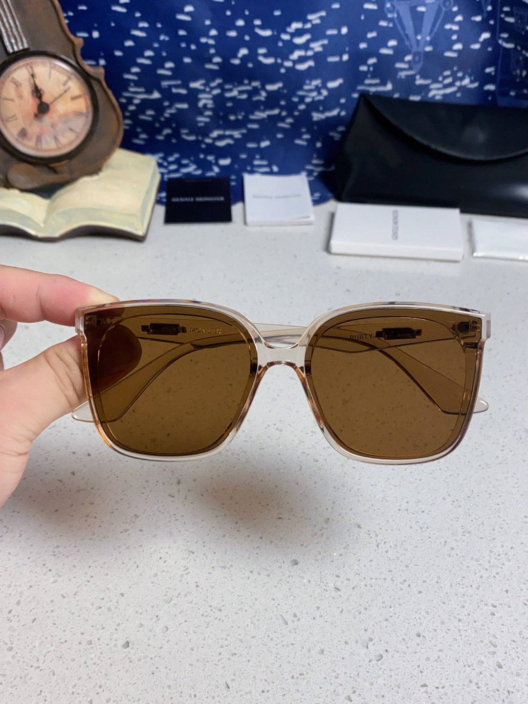 Gentle Moster(GM) 新品偏光太阳镜韩版黑超板材墨镜男女通用 型号：BURTY