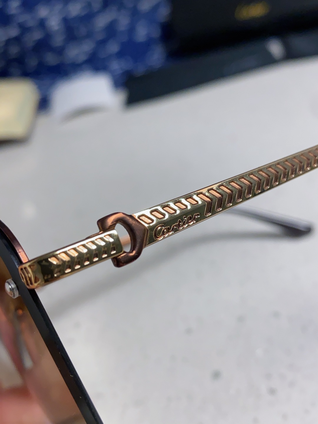 Cartier卡地亚 2025新款 无框飞行员大脸墨镜男特大脸胖显瘦蛤蟆镜新款眼睛男士太阳镜