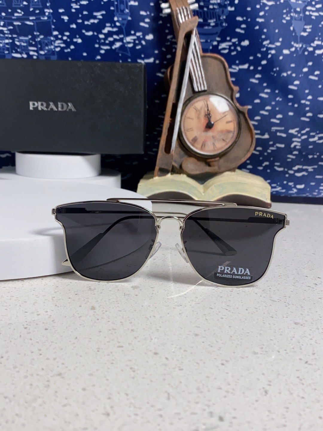 Prada普拉达 2025新款飞行员眼镜偏光太阳镜钓鱼出游驾驶墨镜男士开车专用 男女通用